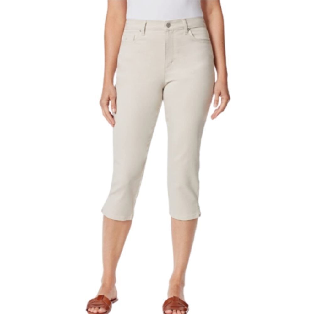 Northern Reflection Khaki Curvy Essential Capri Pants Womens Size 6